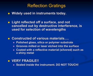 Grating Light Instrument Components of Optical Instruments | PPT