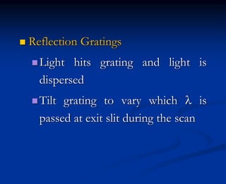 Grating Light Instrument Components of Optical Instruments | PPT