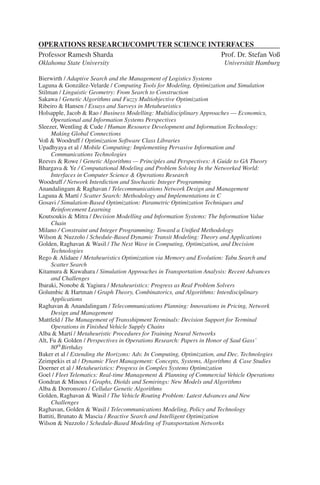 Operations Research and Cyber Infrastructure John W. Chinneck | PDF