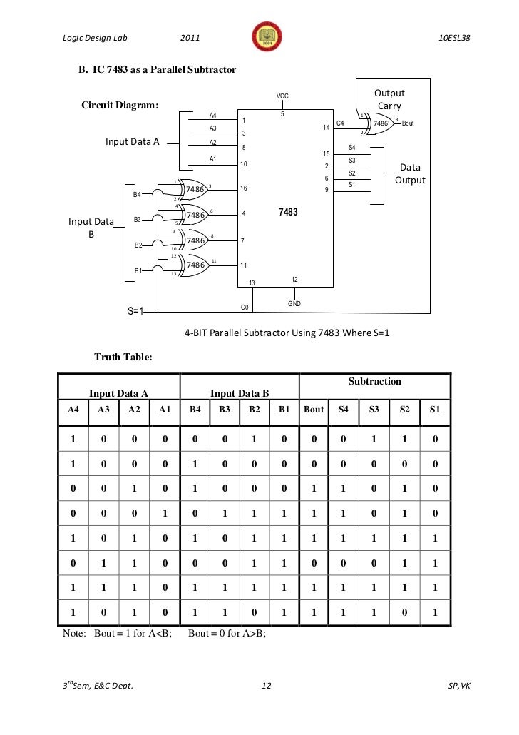 343logic design lab manual 10 esl38 3rd sem 2011