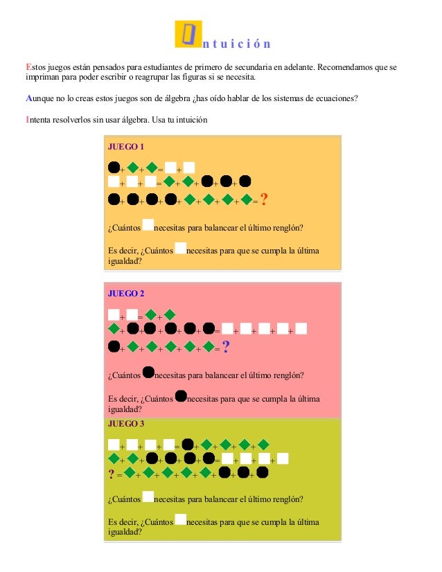 juegos de matematicas secundaria