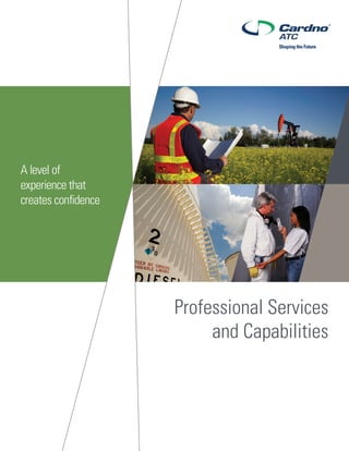 A level of
experience that
creates confidence
Professional Services
and Capabilities
 