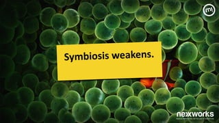 Symbiosis	
 weakens.	
 
!
 