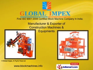Manufacturer & Exporter of
 Construction Machines &
       Equipments
 