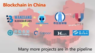小蚁AntShares 布比区块链
Many more projects are in the pipeline
 
