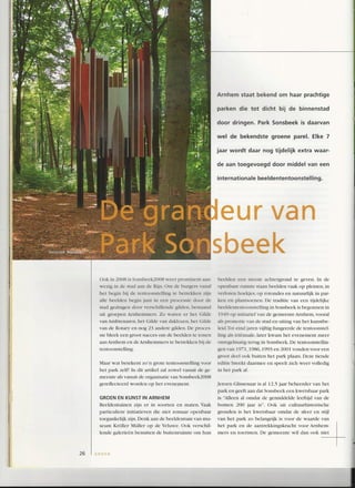 Artikel Sonsbeek tentoonstelling sept 2008