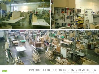 P R O D UC TI O N F L O O R I N L O N G B E A C H , C A
CORPORATE OFFICE & WEST COAST PLANT | 250,000 SQ.FT.
 