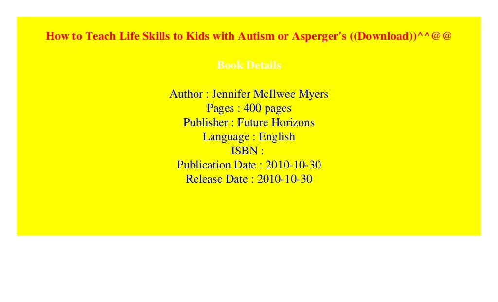 How To Teach Life Skills To Kids With Autism Or Asperger s Download 