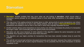 Starvation Example Transaction deadlock | PPTX