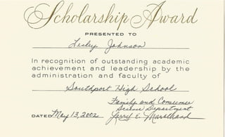 Scholarship Award
