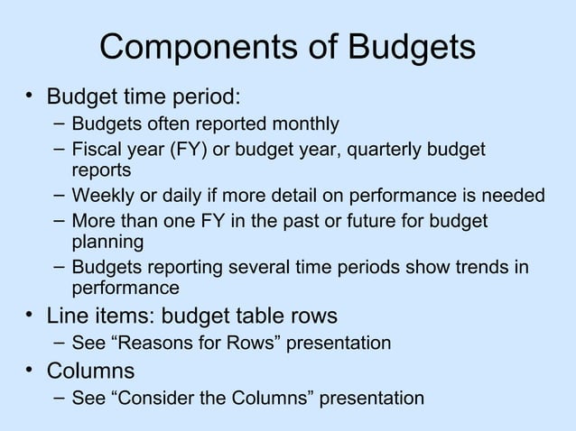 Nursing Unit Budget Reports