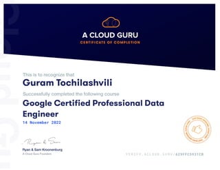 Google Certified Professional Data Engineer