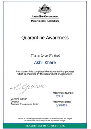 quarantine awareness