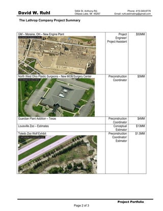 Dave Ruhl Project Portfolio | PDF
