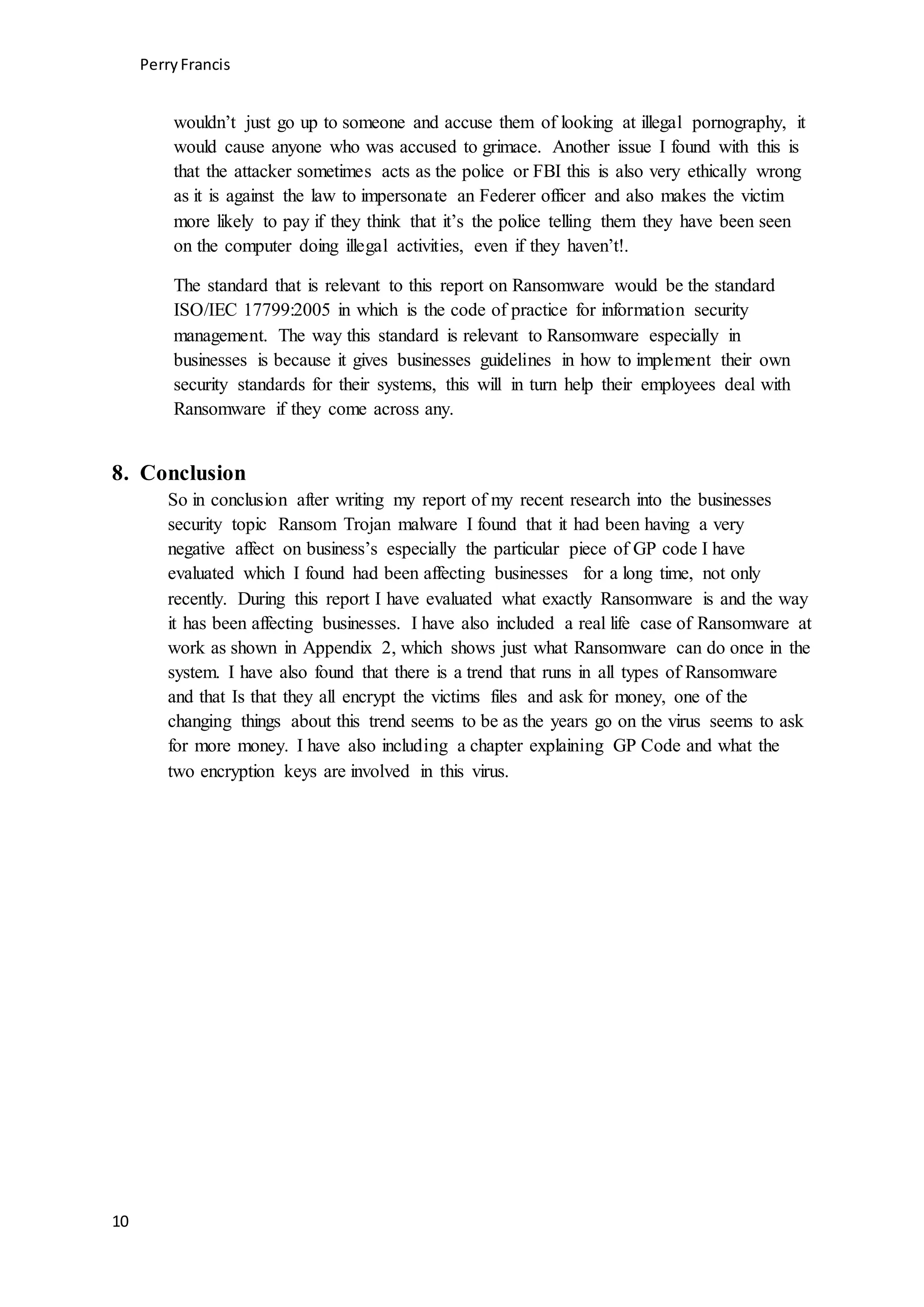 Ransomware The Rise of GP Code | DOCX