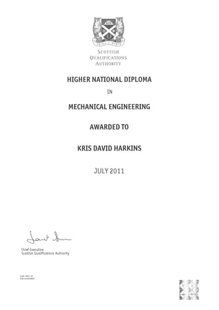 HND certificate
