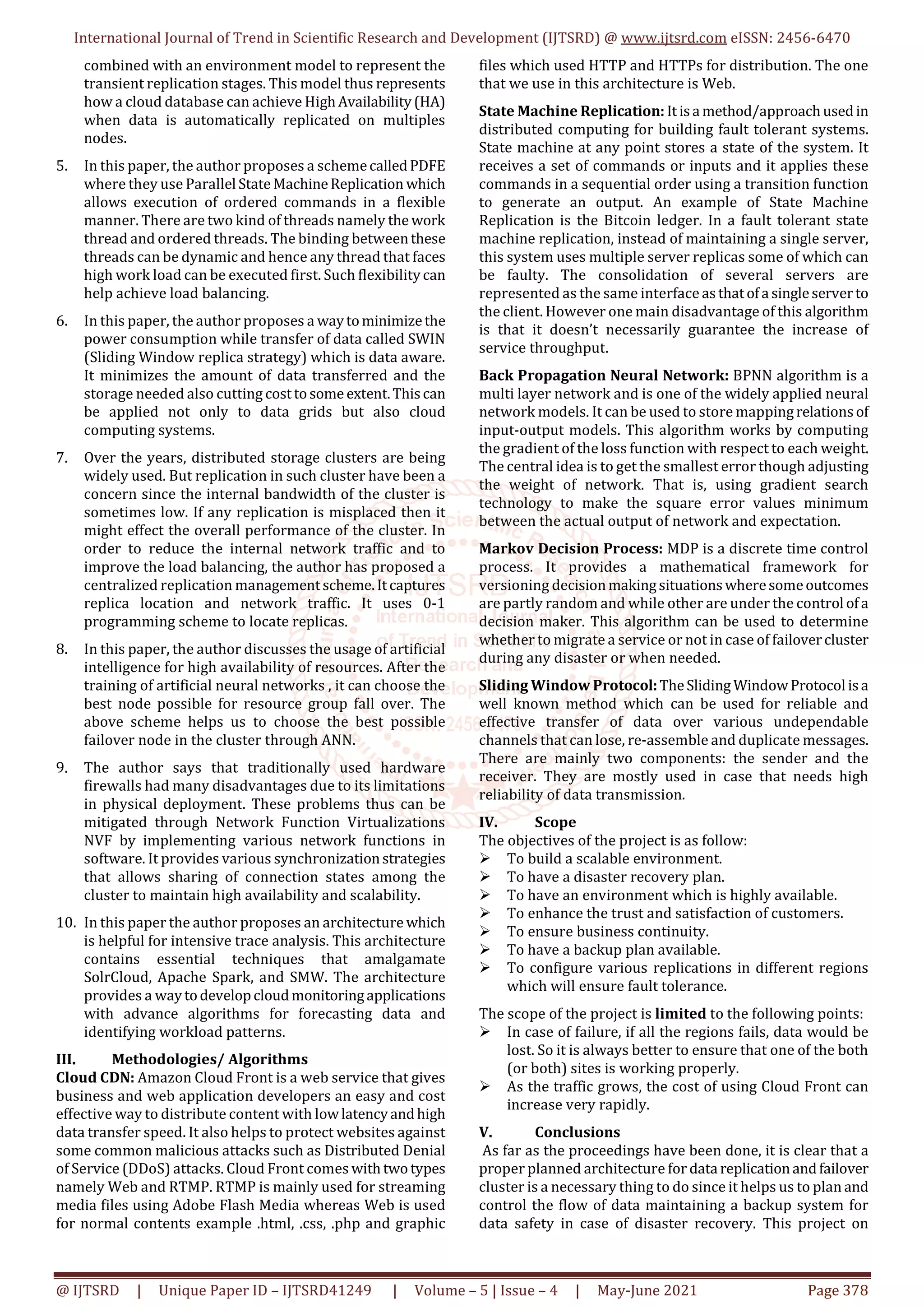 A Study on Replication and Failover Cluster to Maximize System Uptime | PDF 