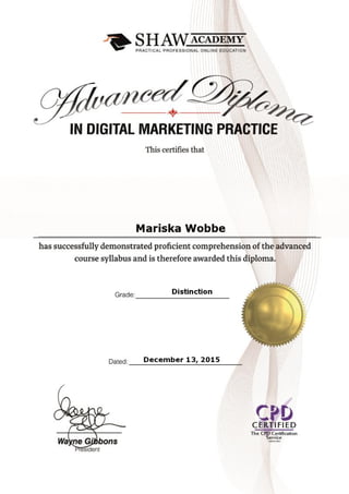 diploma advanced digital marketing