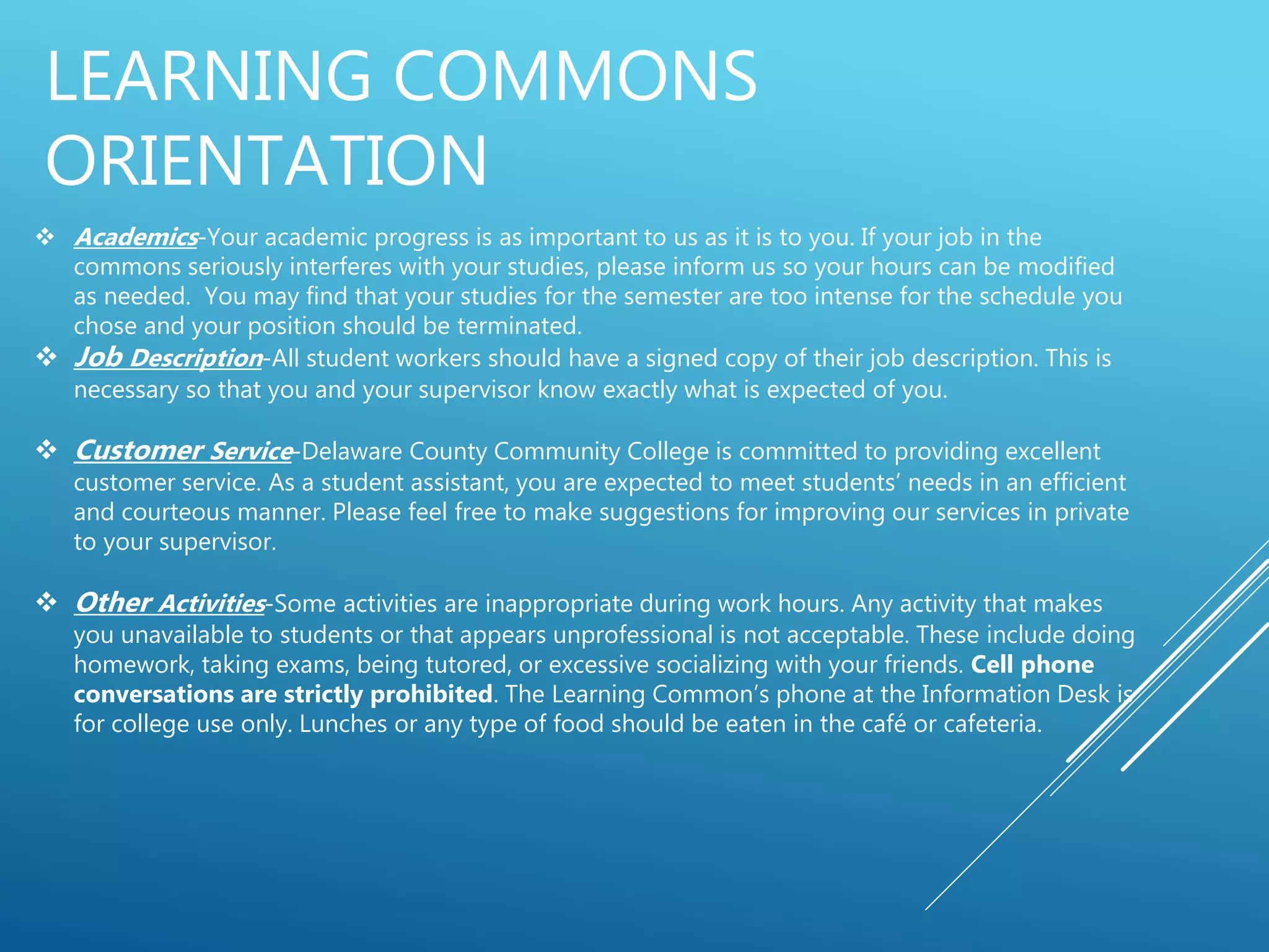 Learning Commons Presentation PPT