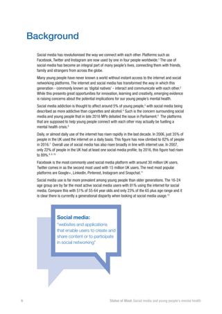Social media and young people's mental health and wellbeing | PDF