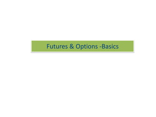 Futures & Options -Basics
 