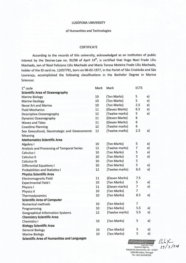 Hugo Machado - Bachelor Degree Certificate | PDF