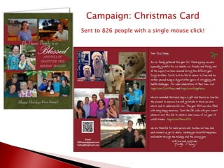 Campaign: Christmas Card
Sent to 826 people with a single mouse click!
 