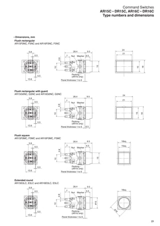 Flat Command Switch Command Switches Integrated contact structure | PDF