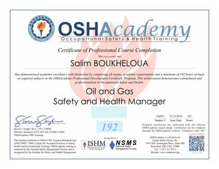 Oil & Gas HS Manager