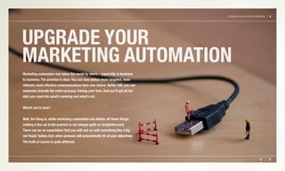 UPGRADE YOUR
MARKETING AUTOMATION
Upgrade your content marketing 9
Marketing automation has taken the world by storm – esp...