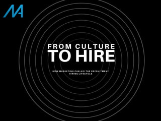 TOHIRE
FROM CULTURE
HOW MARKETING CAN AID THE RECRUITMENT
HIRING LIFECYCLE
 