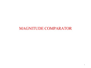 MAGNITUDE COMPARATOR
1
 