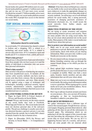 Privacy and Security on Social Media | PDF
