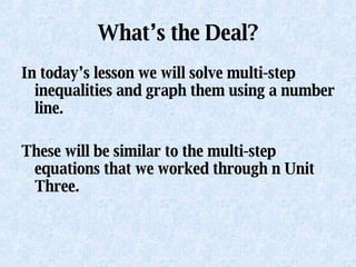 6 2solving Inequalities | PPT