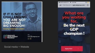 Social media + Website
 