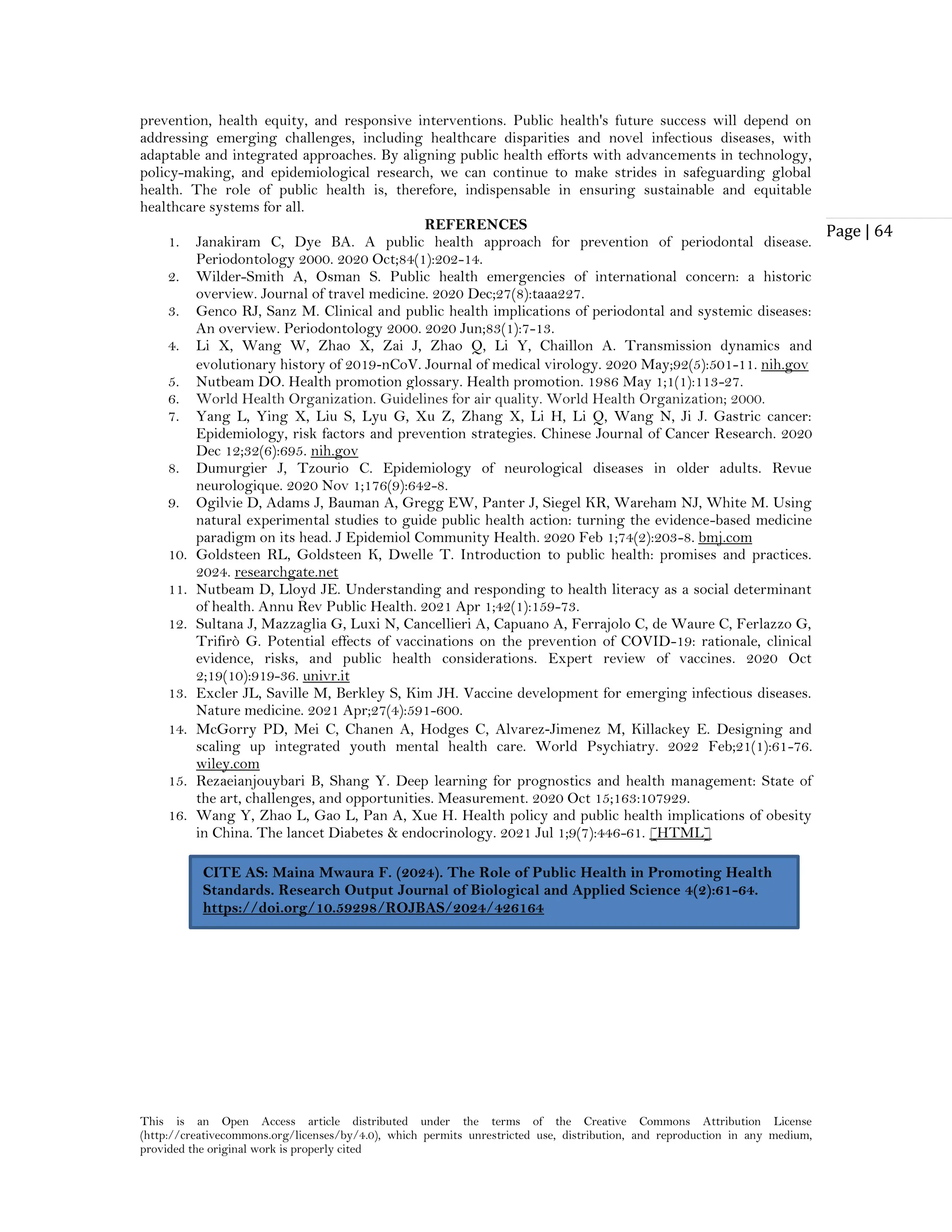 The Role of Public Health in Promoting Health Standards (www.kiu.ac.ug ...