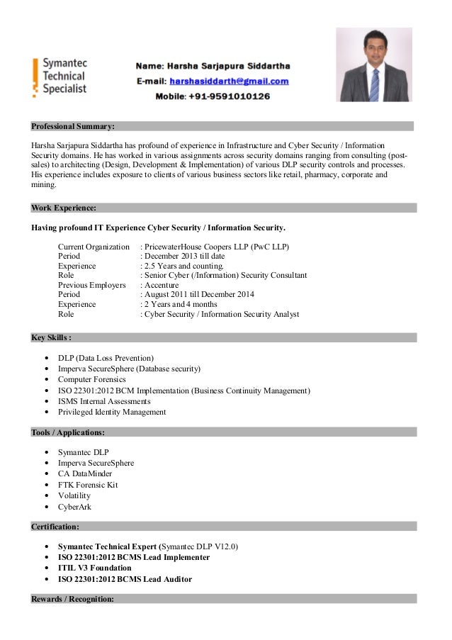 Cover letter it security consultant