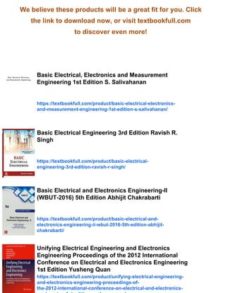 Basic Electrical And Instrumentation Engineering 1st Edition S ...