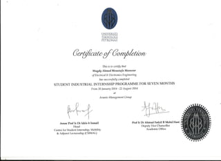 Zertifikat der Bestätigung des Pflichtpraktikum