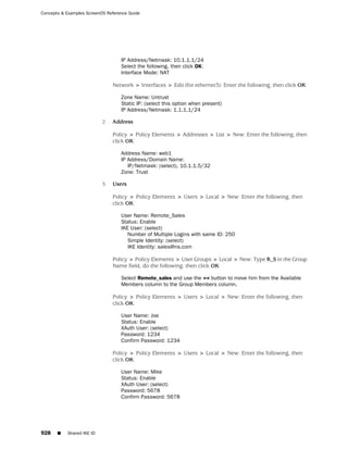 ScreenOS 6.1 Concepts & Examples
