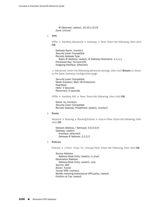 ScreenOS 6.1 Concepts & Examples