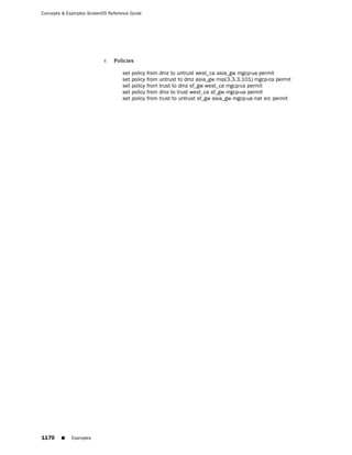 ScreenOS 6.1 Concepts & Examples