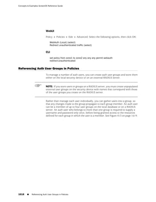 ScreenOS 6.1 Concepts & Examples