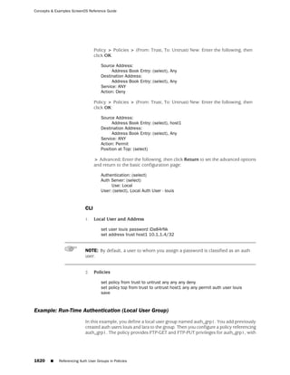 ScreenOS 6.1 Concepts & Examples