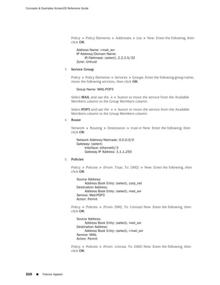 ScreenOS 6.1 Concepts & Examples
