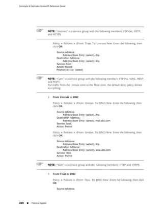 ScreenOS 6.1 Concepts & Examples