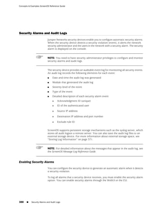 ScreenOS 6.1 Concepts & Examples