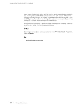 ScreenOS 6.1 Concepts & Examples