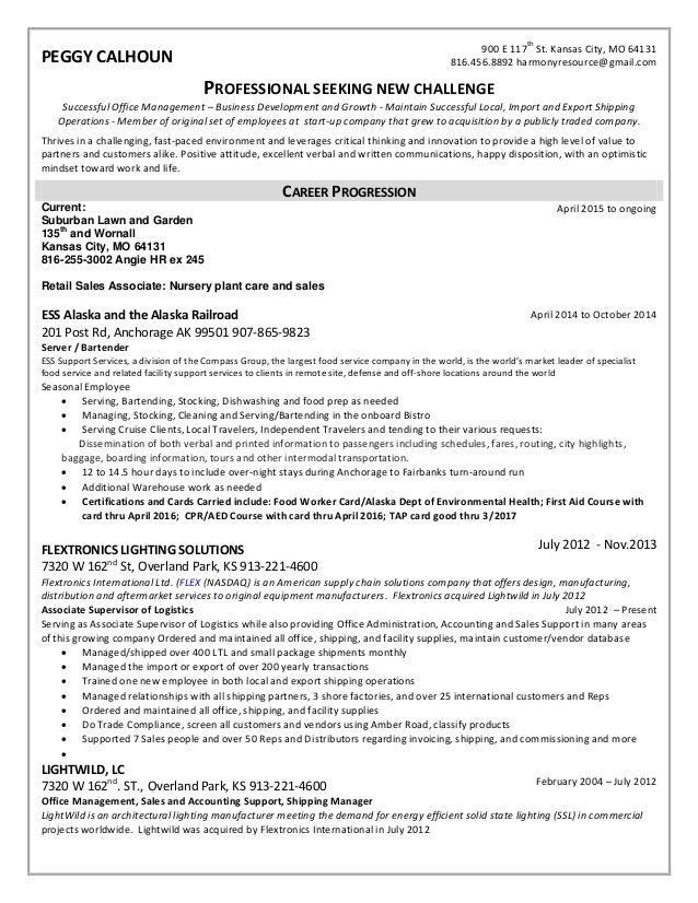 Peggy Resume July 2015 With Recommendations For New Challenge