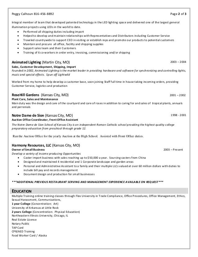 professional sample resume